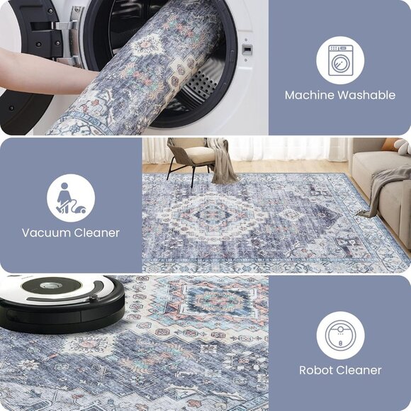 ✨ Area Rugs Living Room Bedroom Soft Plush Bedside Floor Carpet for Farmhouse - Picture 5 of 8